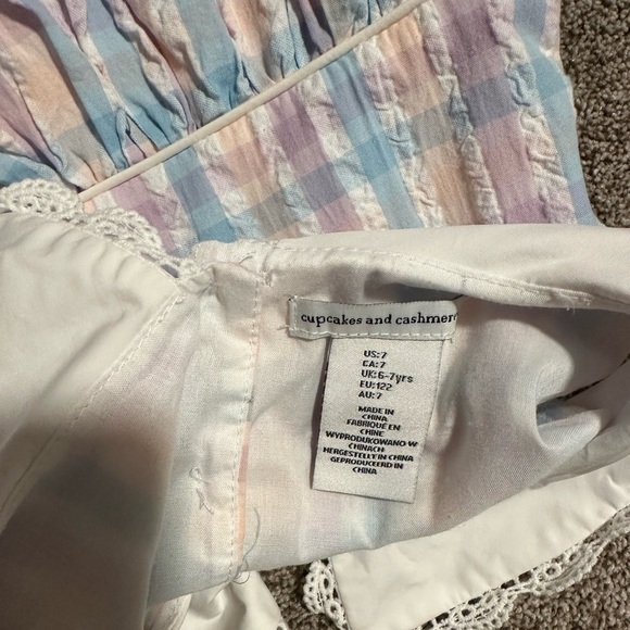 Cupcakes and Cashmere Plaid Girls Easter Dress Size 7 EUC / Worn Once - Picture 5 of 6